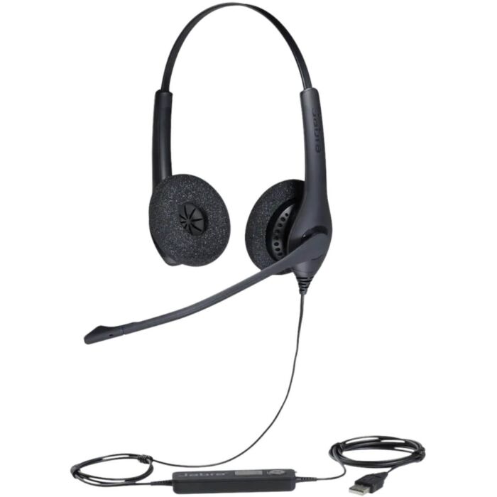 Jabra Corded Biz 1500 UC Duo Headset, USB-A [1559-0153]