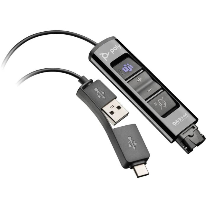 HP Poly DA85-MS QD To USB A & C Smart Digital Adapter Cable With Call Controls [786C8AA]