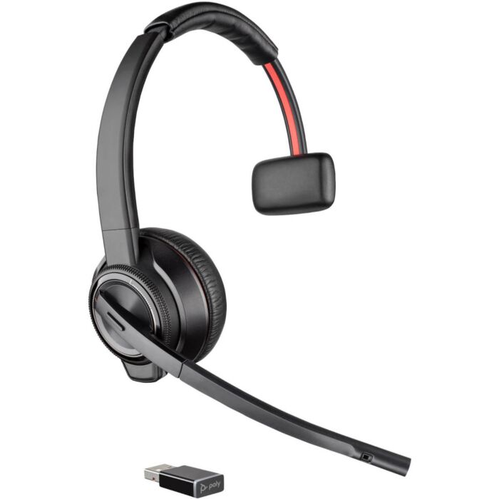 HP Poly Savi Office W8210 OTH Wireless Ms Mono DECT Headset, PC/Deskphone/Phone, USB-A [8D3J8AA]