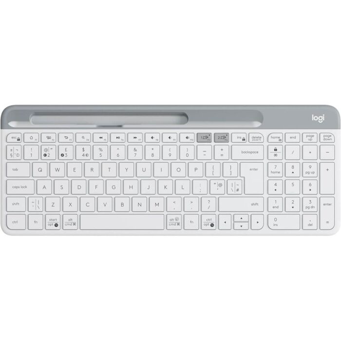 Logitech K580 Slim Multi-Device Wireless Keyboard - White [920-009211]