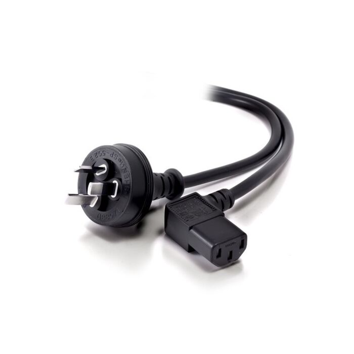 ALOGIC 2m 3 Pin Aus Male to Right Angle IEC C13 Female Power Cable [MF-3PC13RT-02]
