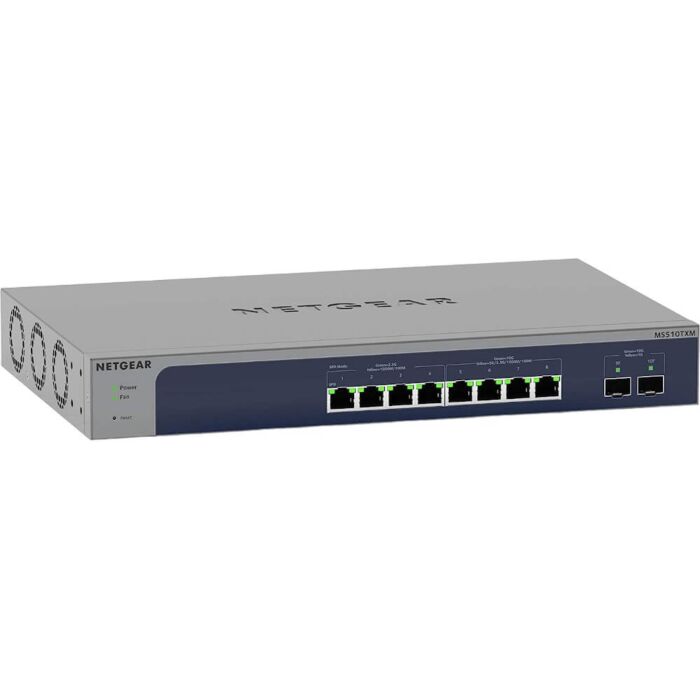 Netgear 10-port Multi-Gig Smart Switch [MS510TXM-100AJS] 8 x Multi-gig, SFP+, Cloud Management