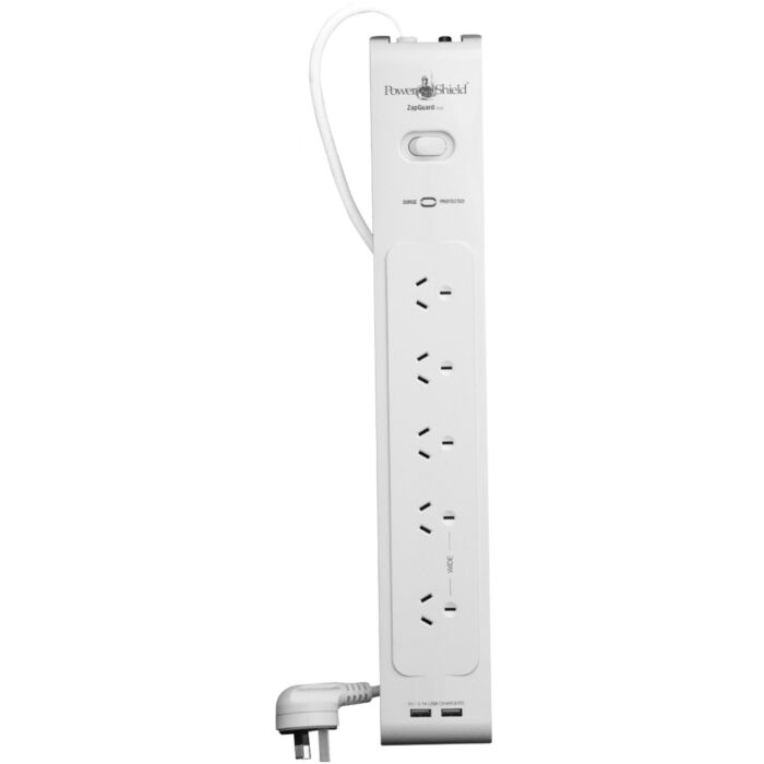 Power Shield ZapGuard 5 Way Surge Board with Quick USB Charging [PSZ5U2]
