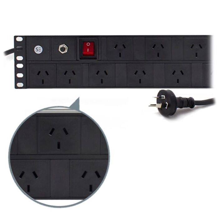Serveredge 2RU Basic Horizontal 12 Port PDU [SEDG-12P-GPO]