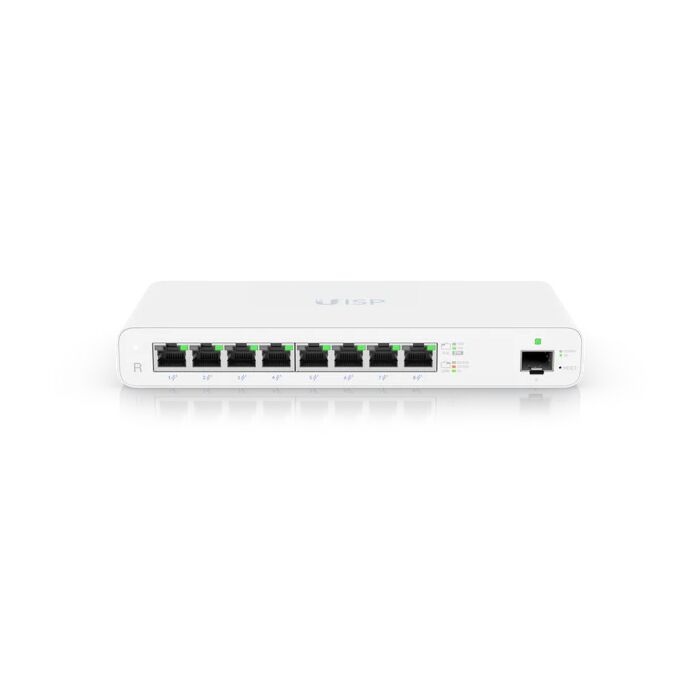 Ubiquiti UISP Router, 8-Port GbE Ports w/ 27V Passive PoE, For MicroPoP Applications, 110W PoE Budget, Fanless [UISP-R]