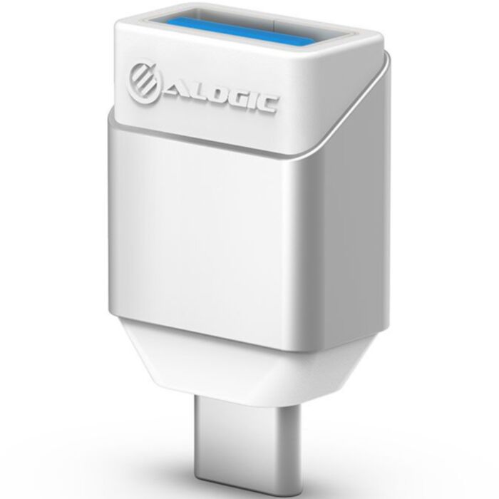 ALOGIC Ultra Mini USB 3.1 USB-C to USB-A Adapter – Silver [ULCAMN-SLV]