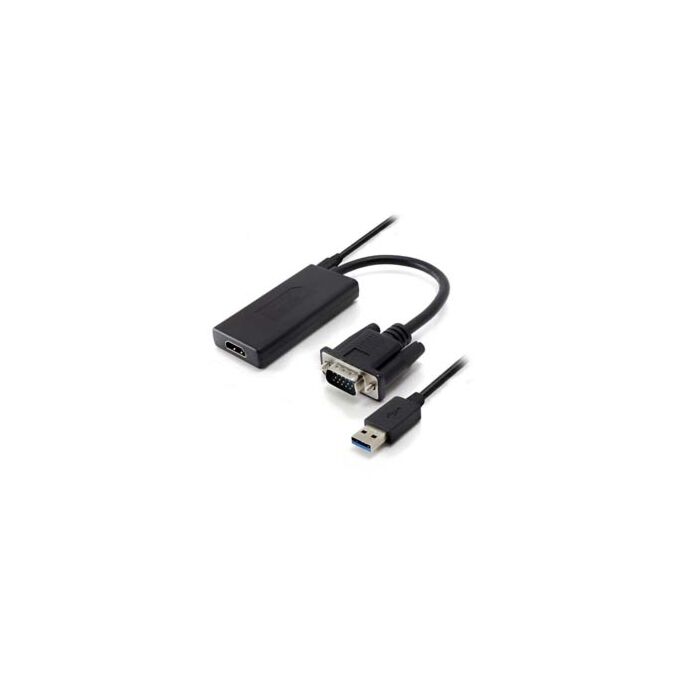 ALOGIC Portable VGA to HDMI Adapter with USB Audio & Resolution Support Up to 1080p [VGA-HDUP]
