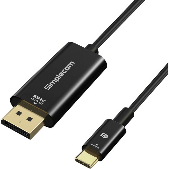 Simplecom DA323 USB-C to DisplayPort Cable DP1.4 8K@60Hz 2M Simplecom DA323 USB-C to DisplayPort Cable DP1.4 8K@60Hz 2M