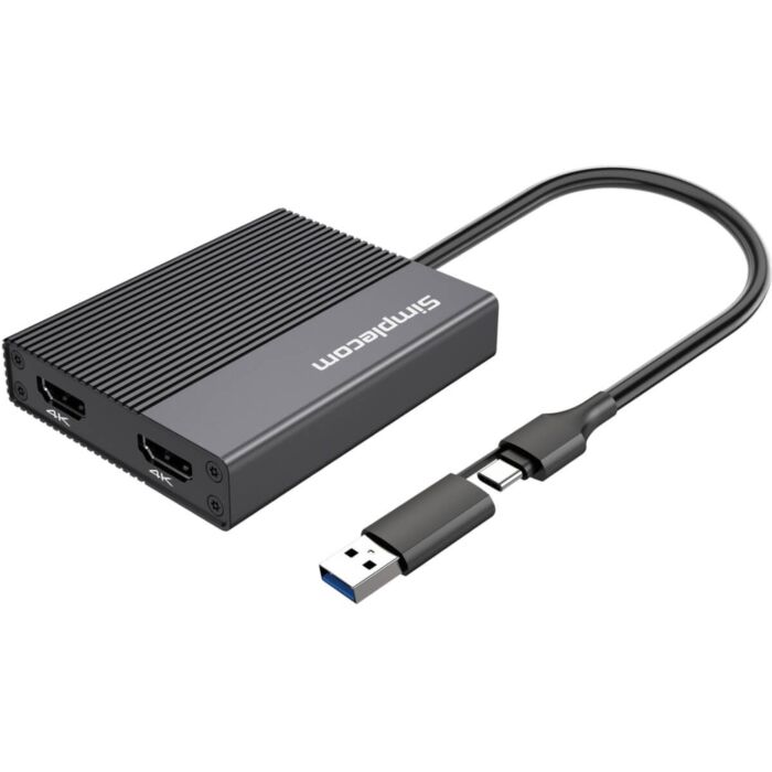 Simplecom DA369 USB 3.0 or USB-C to Dual 4K HDMI 2.0 Display Adapter Simplecom DA369 USB 3.0 or USB-C to Dual 4K HDMI 2.0 Display Adapter