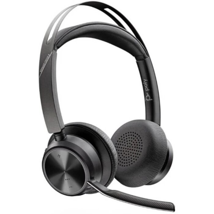 Poly Voyager Focus 2 UC [213727-01] Stereo Bluetooth Headset with Charge Stand & BT700