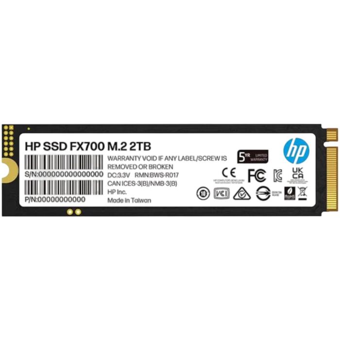 HP FX700 2TB PCIe Gen 4x4 M.2 NVMe 2.0 SSD 7200MB/s & 6200MB/s [8U2N5AA#]