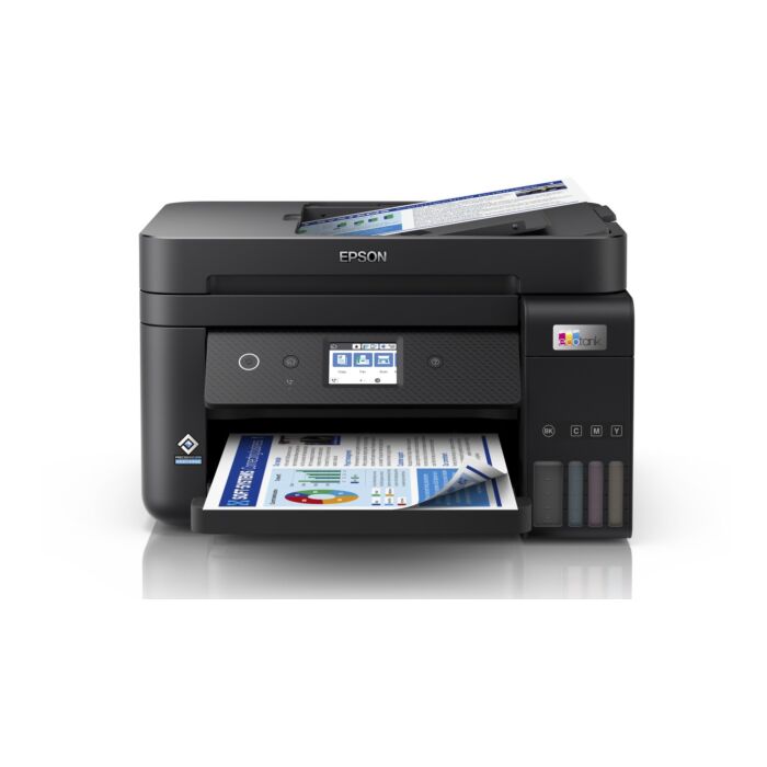 Epson Workforce ET-4850 EcoTank 4 CLR Integrated Ink Multifunction Printer [C11CJ60501] A4/15.5ppm/Print,Copy,Scan,Fax/Wifi