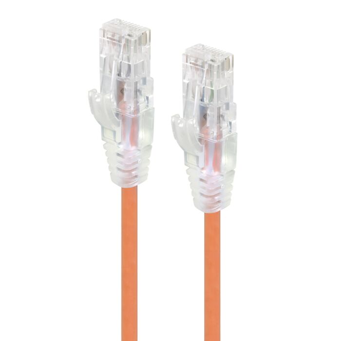 ALOGIC [C6S-03ORN] 3m Orange Ultra Slim Cat6 Network Cable, UTP, 28AWG - Series Alpha
