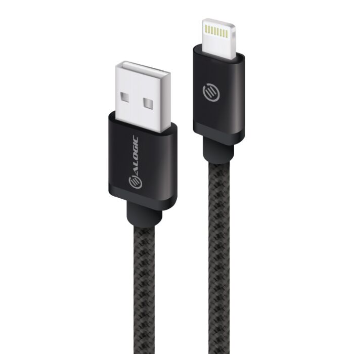 ALOGIC Prime Lightning to USB Cable 2m Charge & Sync - Mfi Certified - Black [MU28P-02BLK]