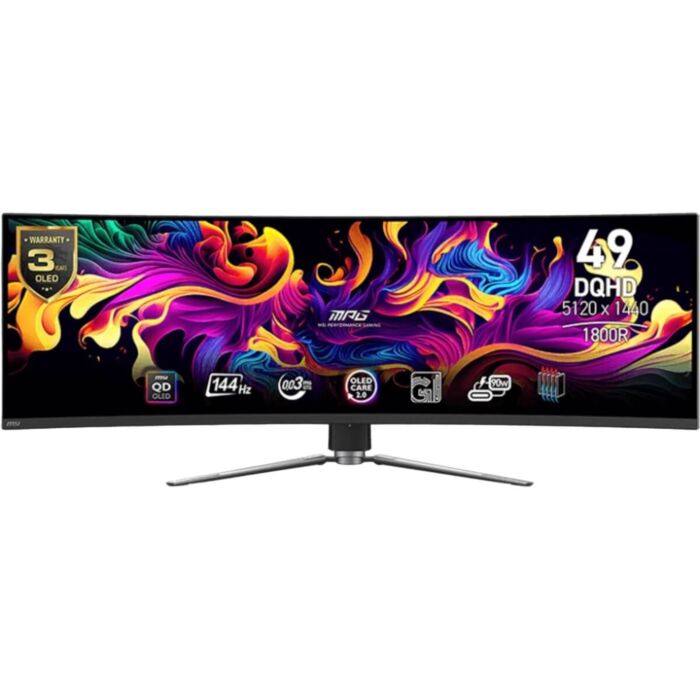 MSI MPG 491CQP QD-OLED 49" DQHD 144Hz Curved Gaming Monitor - Black MSI MPG 491CQP QD-OLED 49" DQHD 144Hz Curved Gaming Monitor - Black