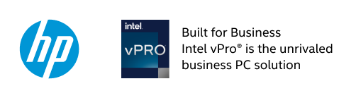 HP and vPro logos